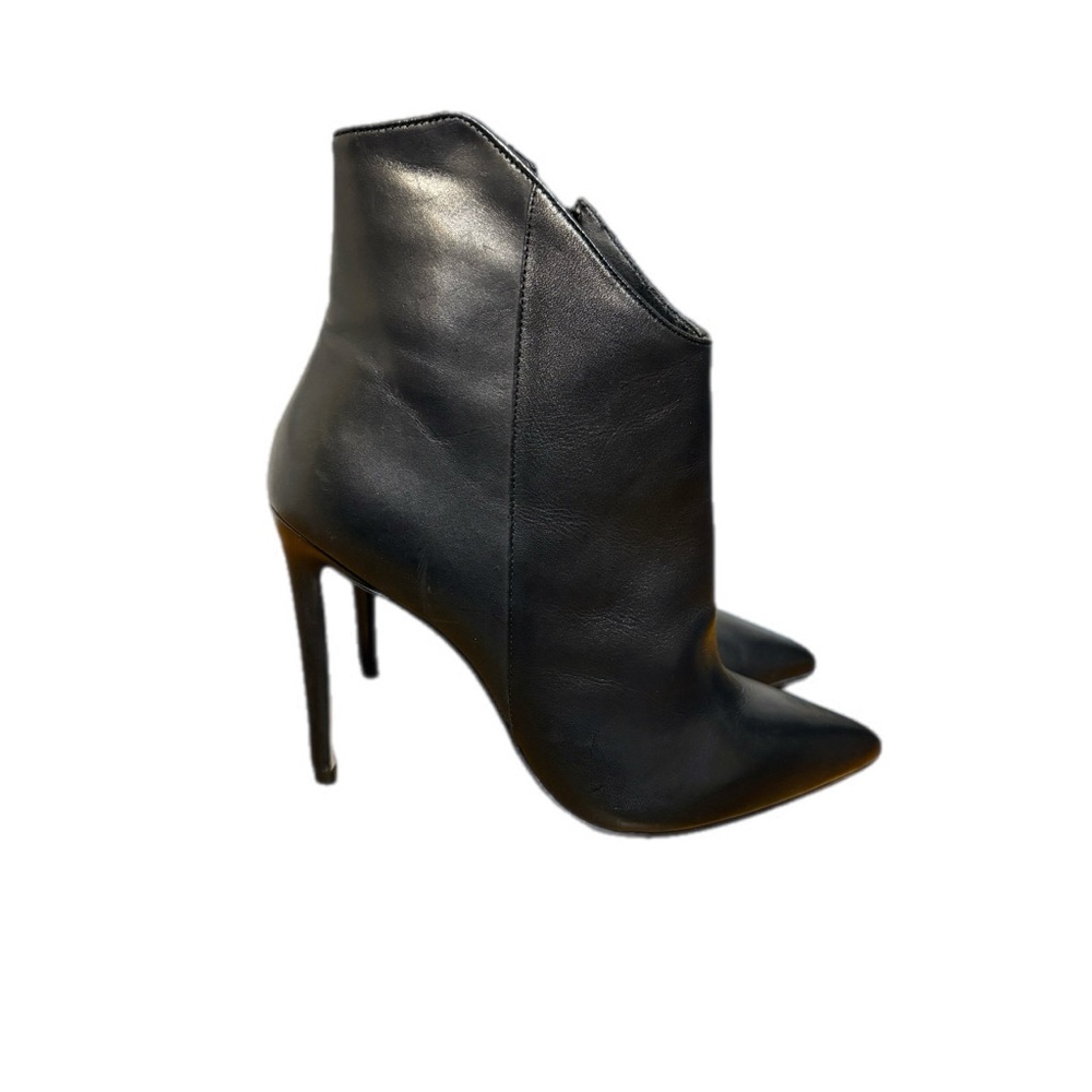 Aldo Sleek Black Heeled Boots - Picture 5 of 9